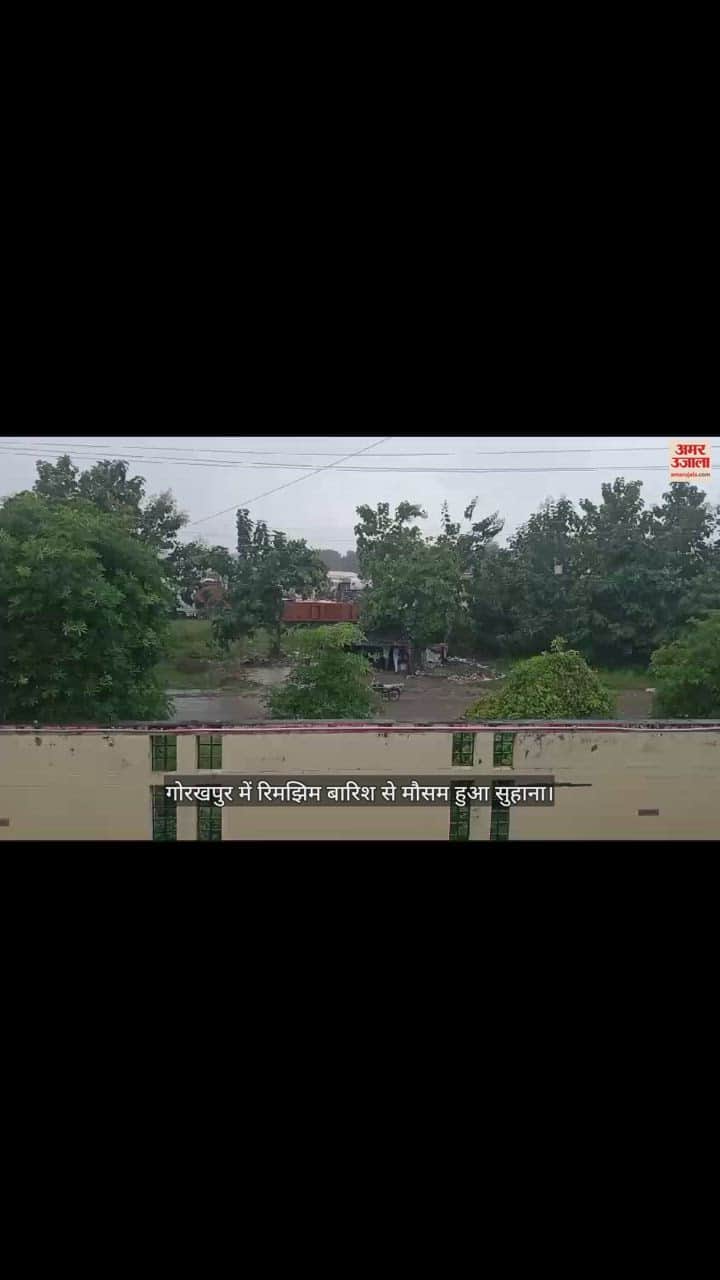 VIDEO : गोरखपुर में दिनभर रिमझिम फुहारों से बदले मौसम ने कराया सर्दी का अहसास