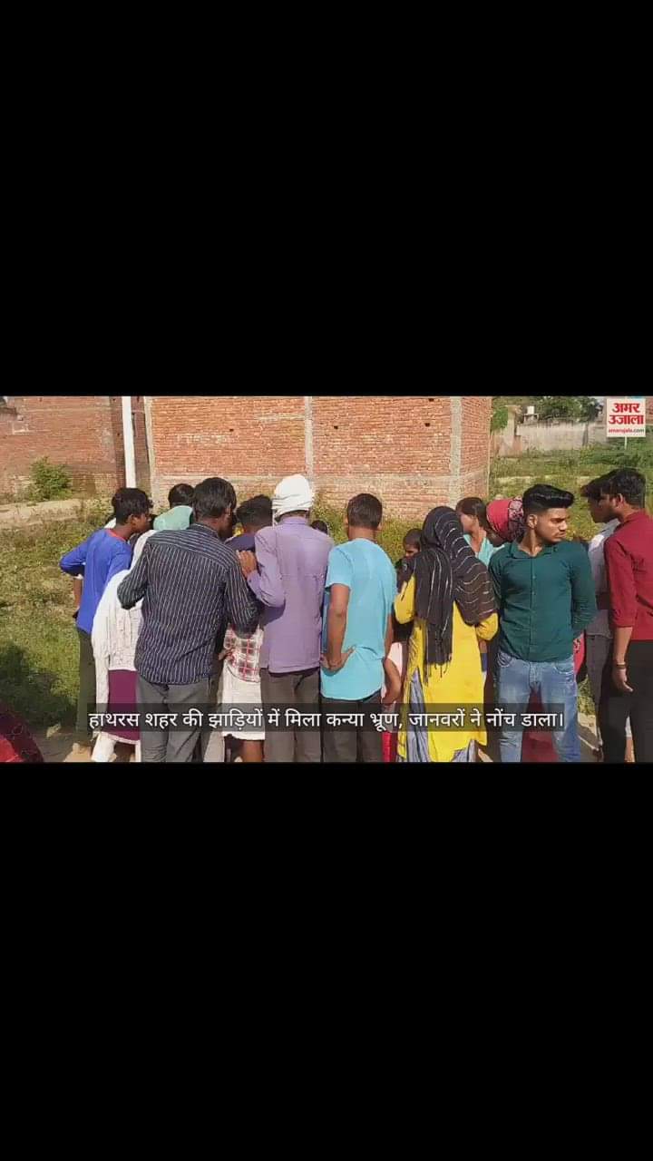 VIDEO : हाथरस शहर की झाड़ियों में मिला कन्या भ्रूण, जानवरों ने नोंच डाला