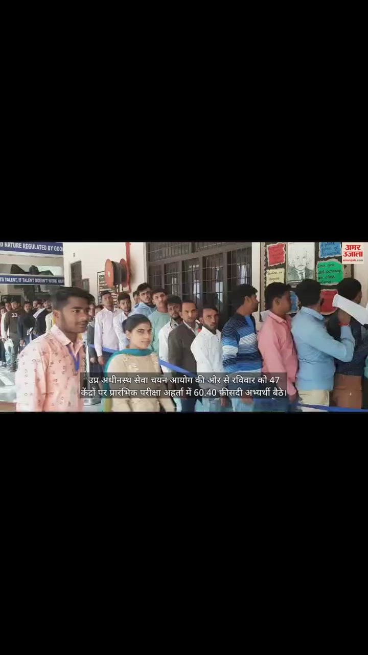 VIDEO : प्रारंभिक परीक्षा अहर्ता की गणित और रीजनिंग में उलझे अभ्यर्थी, मुरादाबाद में 47 केंद्रों में इग्जाम