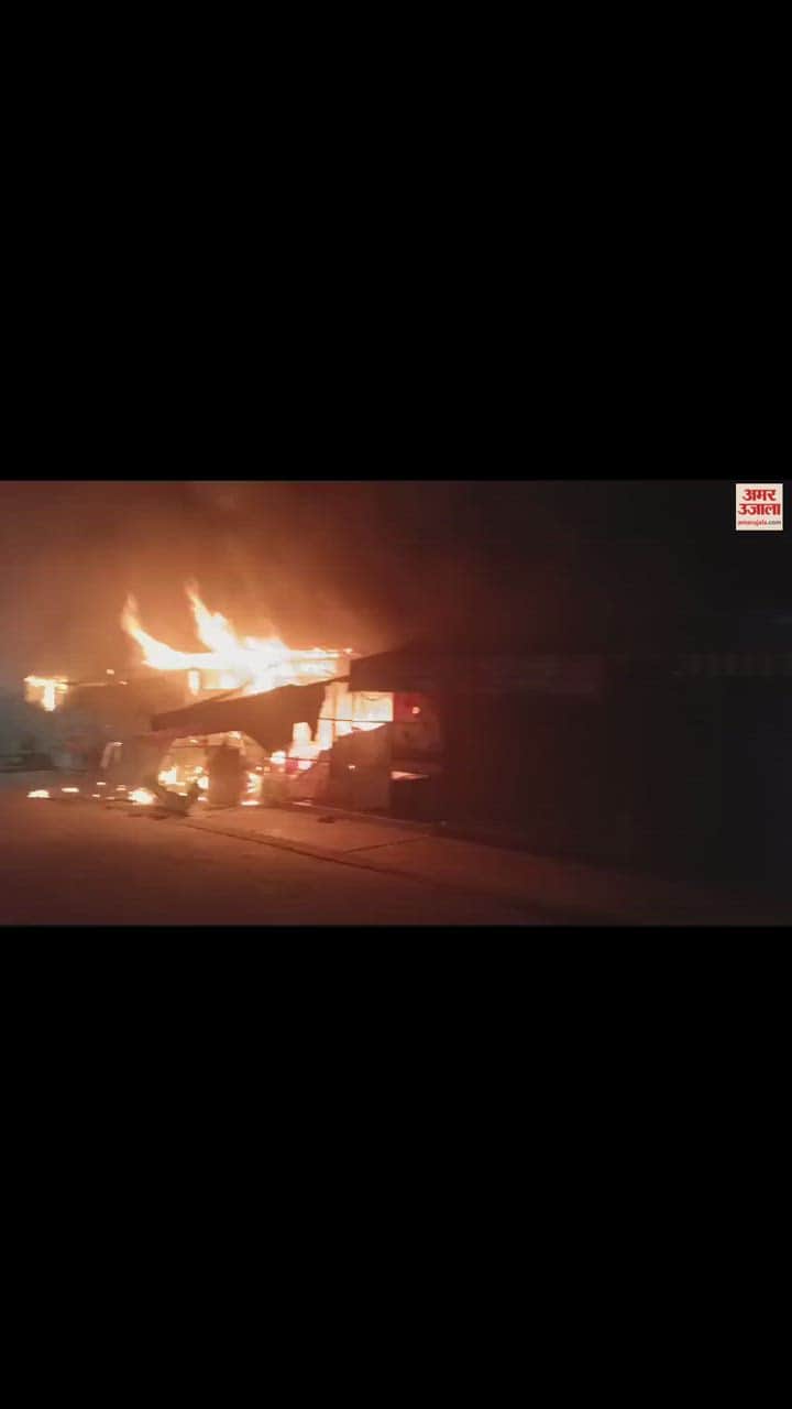 VIDEO : Fire broke out in Kapurthala Mandi