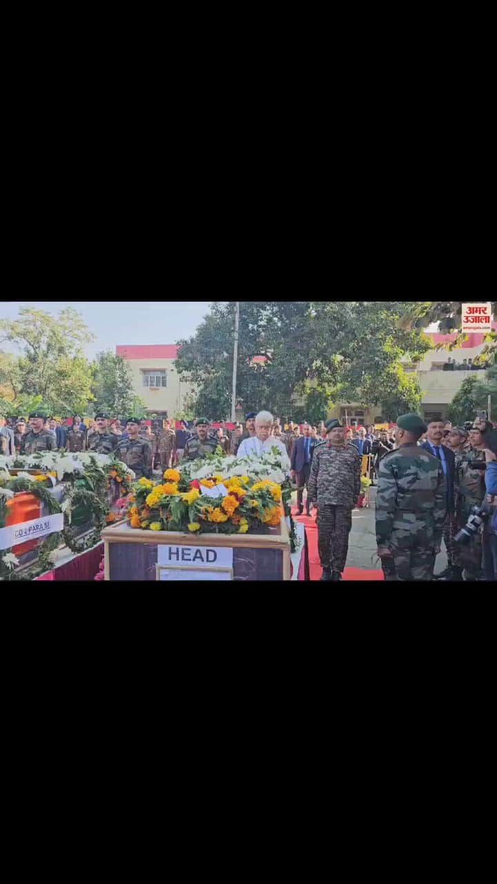 VIDEO : LG DGP Northern Army Chief pay tribute to the martyrs of Rajouri encounter