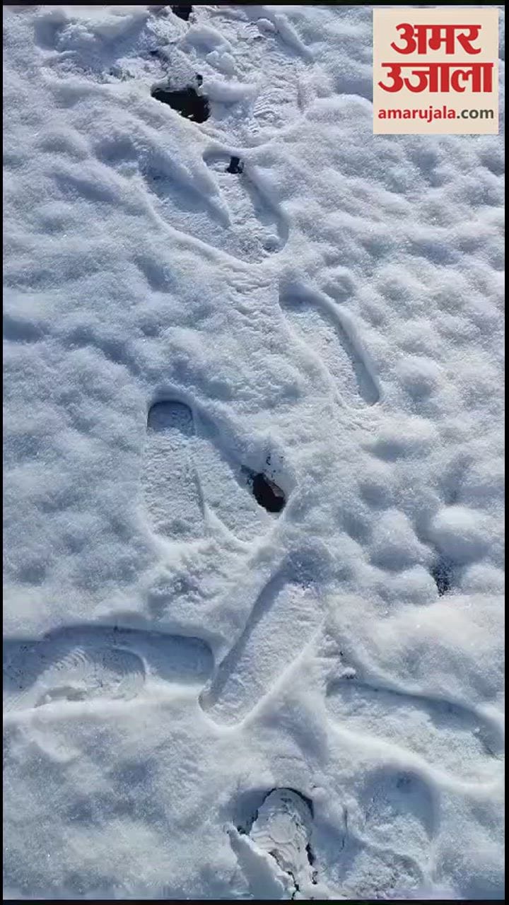 VIDEO : Fresh snowfall in Kaza and Tabo of Lahaul-Spiti