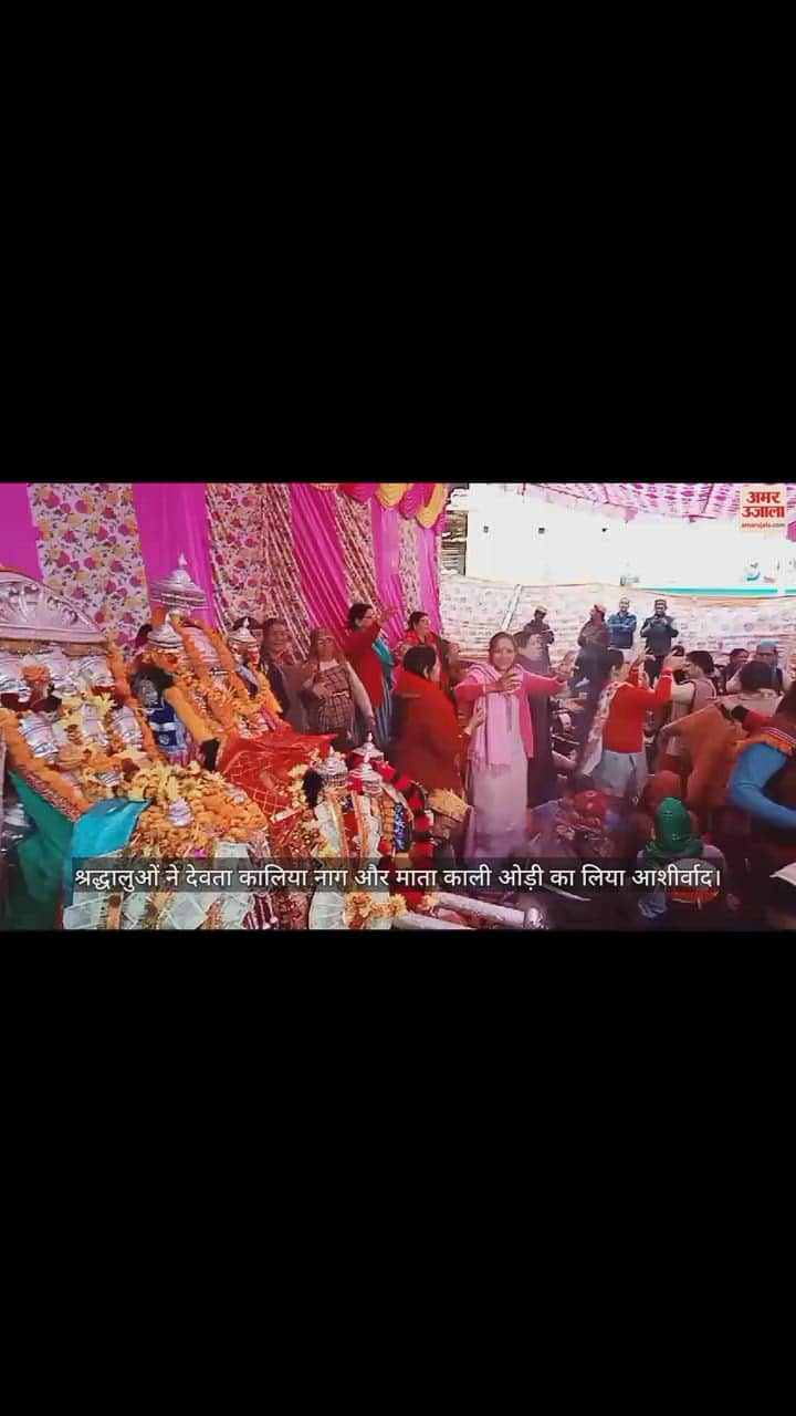 VIDEO : Devotees pay obeisance at Devta kaliya Naag and mata Kali Odhi in  Kullu