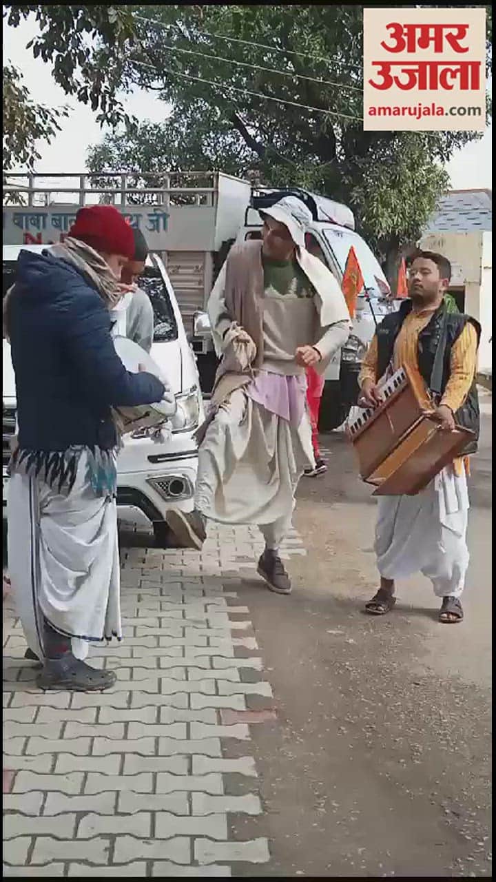 VIDEO : Raihan colored in the colors of devotion to Krishna, foreign devotees danced to Hare Ram Hare Krishna bhajan