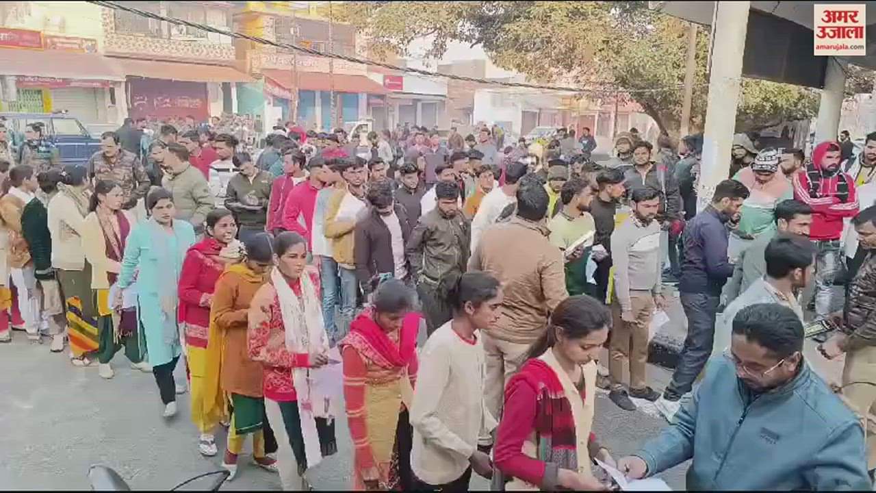 VIDEO : Intensive search of candidates in Gajraula, entry inside the centers after investigation, police officers visited