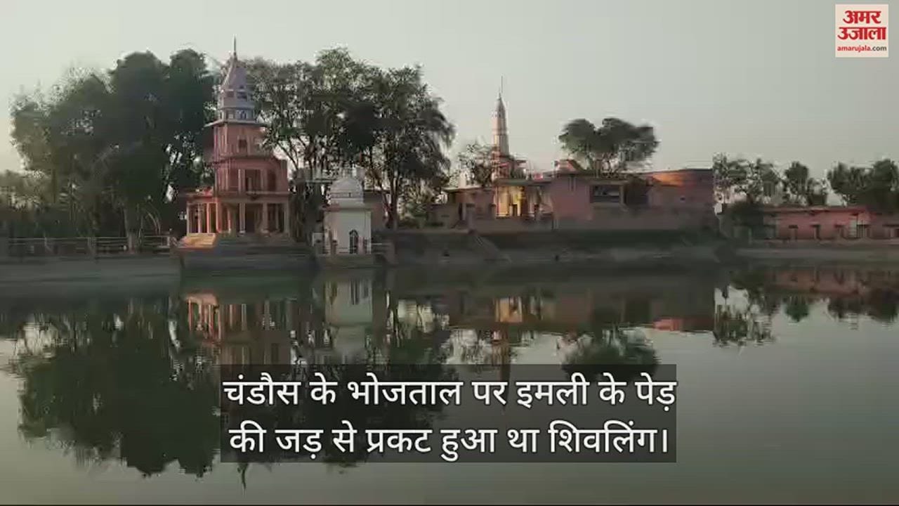 VIDEO : चंडौस के भोजताल पर इमली के पेड़ की जड़ से प्रकट हुआ था शिवलिंग