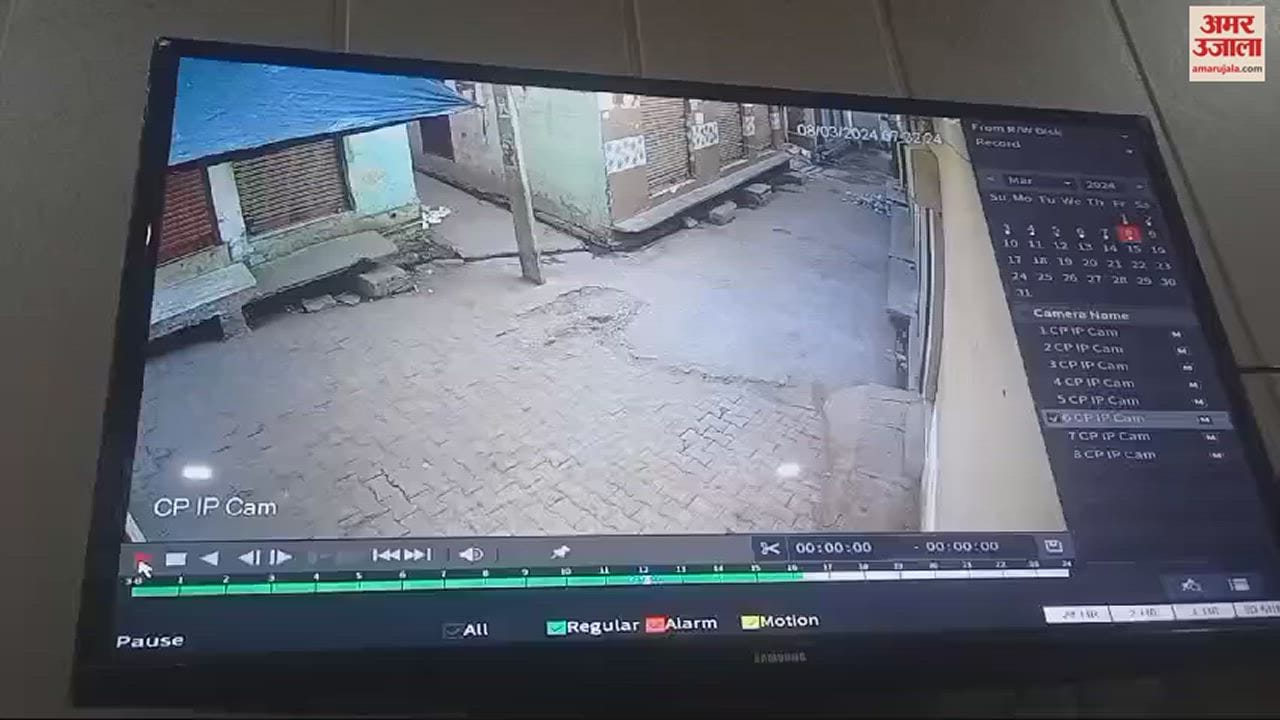 VIDEO : pack of dogs attacked a six year old girl in Amroha, the incident was captured in CCTV