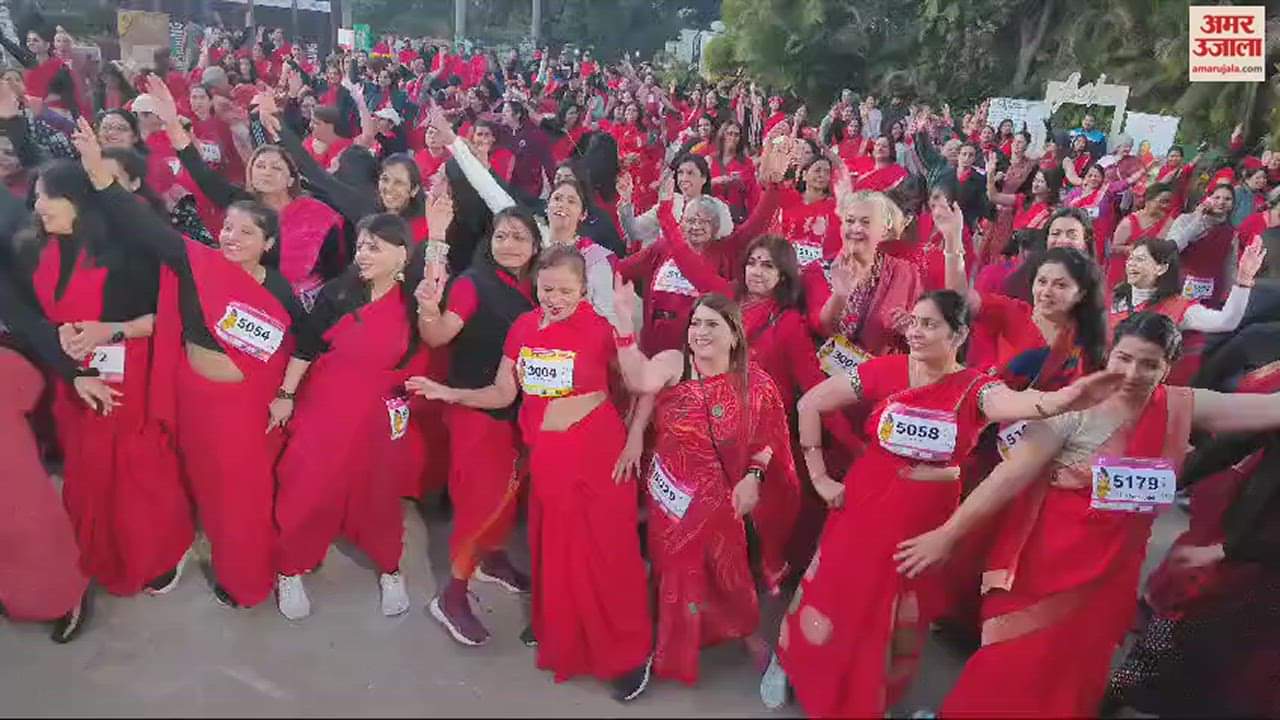 VIDEO : Saree Run Was Organized On Occasion Of International Womens Day In Chandigarh