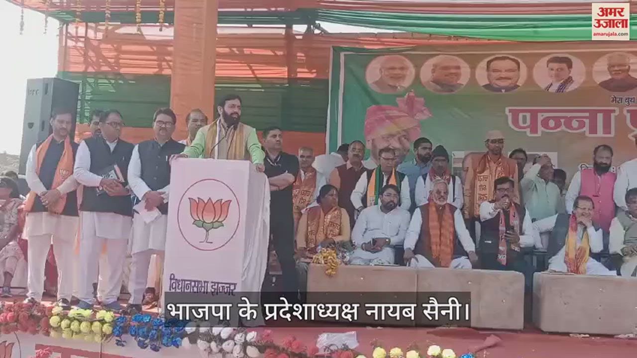 VIDEO : झज्जर में भाजपा के प्रदेशाध्यक्ष नायब सैनी बोले संसदीय बोर्ड तय करेगा टिकट