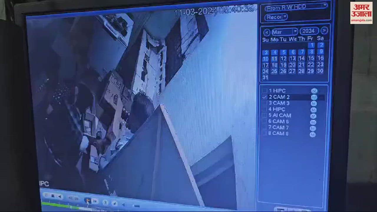 VIDEO : रिवॉल्वर की नोक पर लूटे रुपये और शराब, वारदात सीसीटीवी कैमरे में कैद
