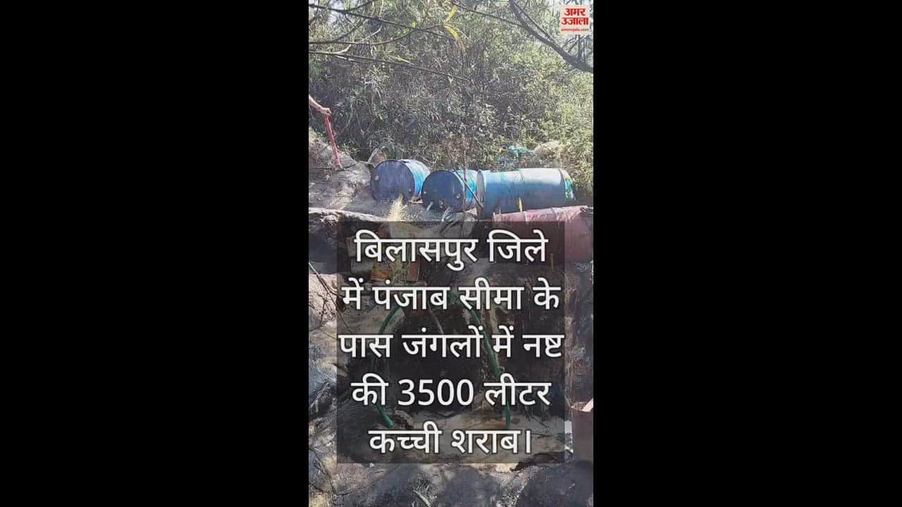 VIDEO : 3500 liters of raw liquor destroyed in the forests near Punjab border