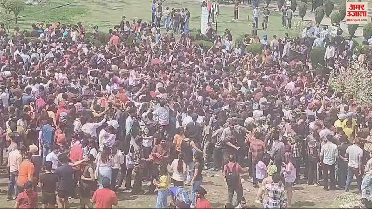 VIDEO : Holi Celebration in Panjab University Chandigarh
