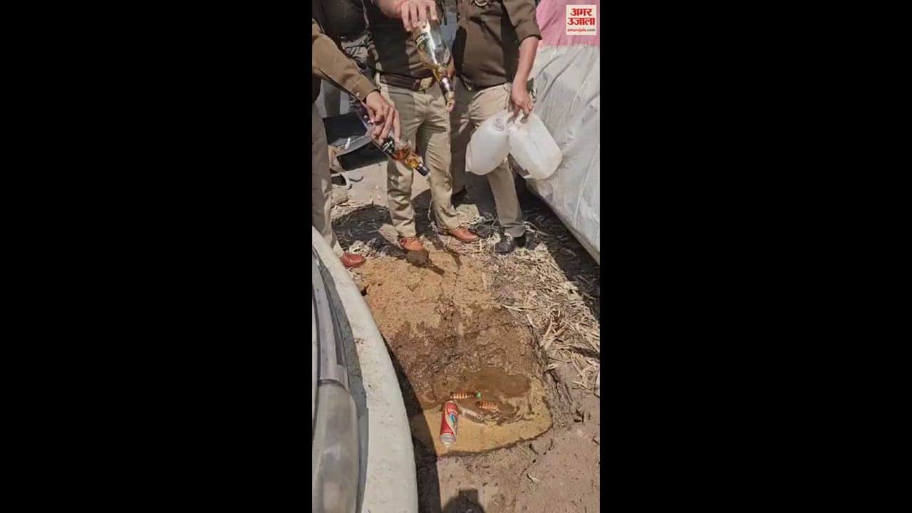 VIDEO : बरेली में पुलिस ने नष्ट कराई 736 लीटर शराब, ऑपरेशन क्लीन के तहत की गई थी बरामद