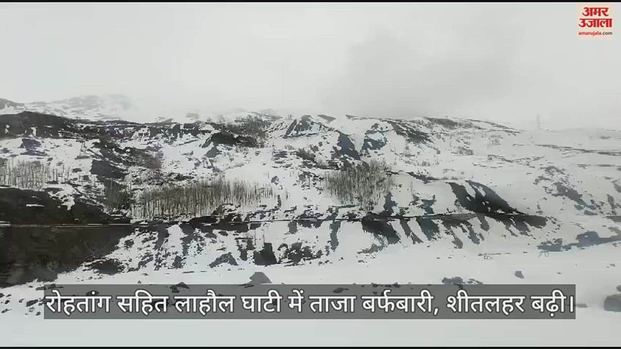 VIDEO : Fresh snowfall in Lahaul valley including Rohtang, cold wave increases