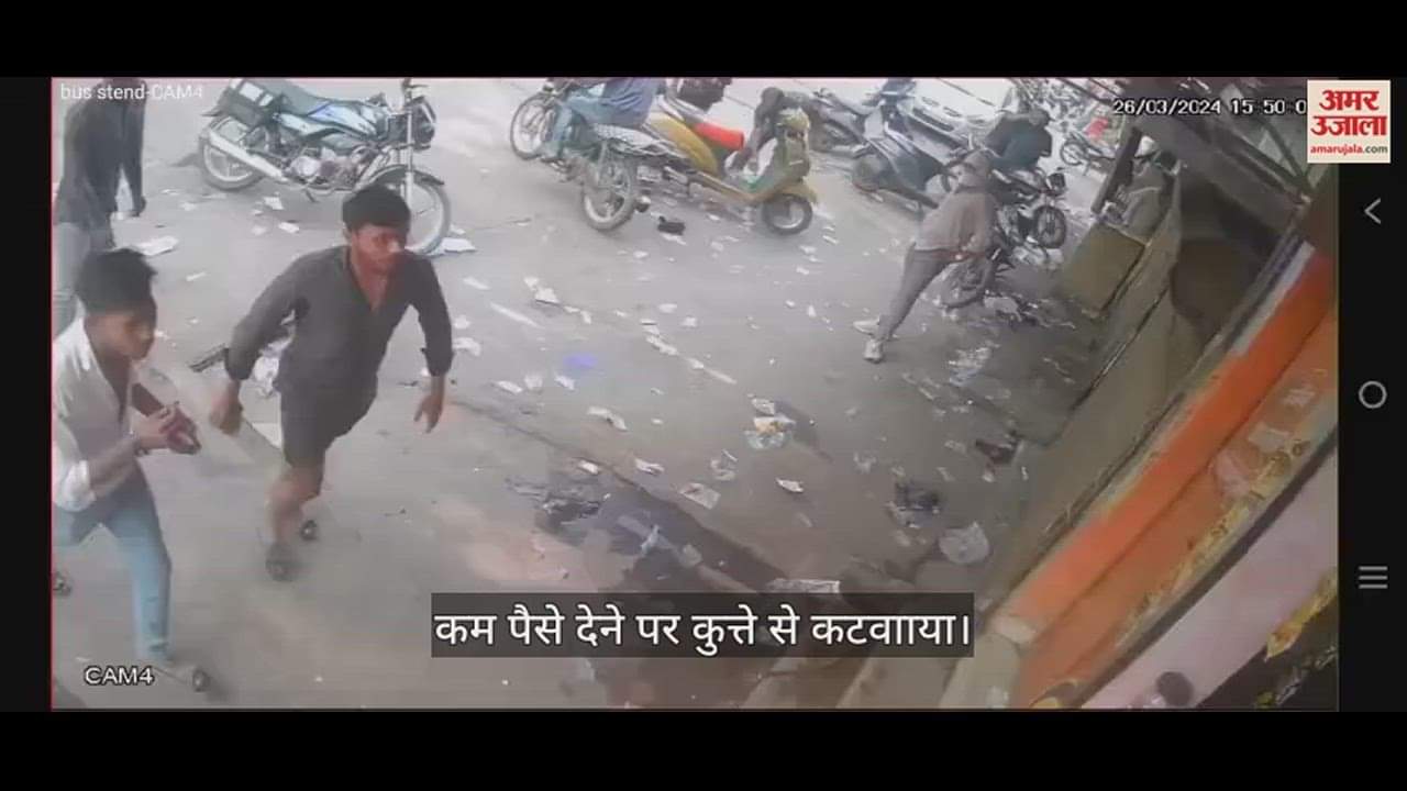 VIDEO : कम पैसे देने पर जर्मन शेफर्ड नस्ल के कुत्ते से कटवााया