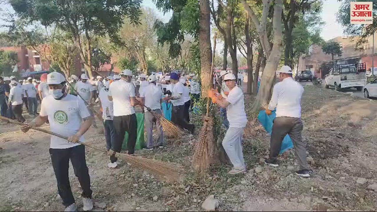 VIDEO : पीजीआई के डॉक्टरों और कर्मचारियों ने कदमताल कर दिया स्वच्छता का संदेश