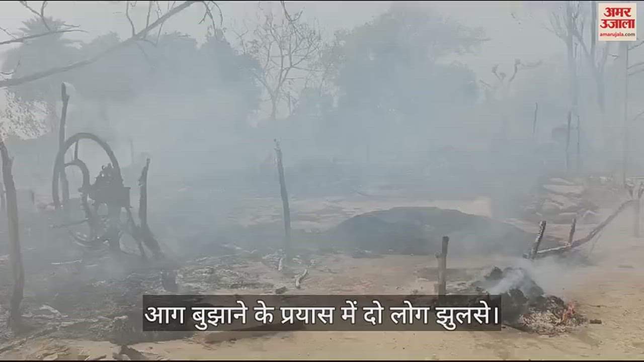 VIDEO : महाराजपुर में आग में जले 12 घर, दमकलकर्मियों ने तीन घंटे में पाया काबू