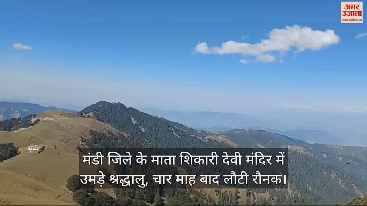 VIDEO : Devotees gathered in Mata Shikari Devi temple of Mandi district, its glory returned after four months