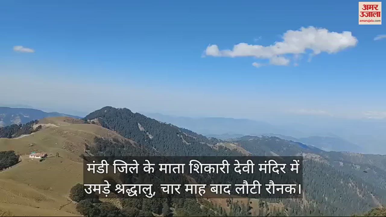 VIDEO : Devotees gathered in Mata Shikari Devi temple of Mandi district, its glory returned after four months