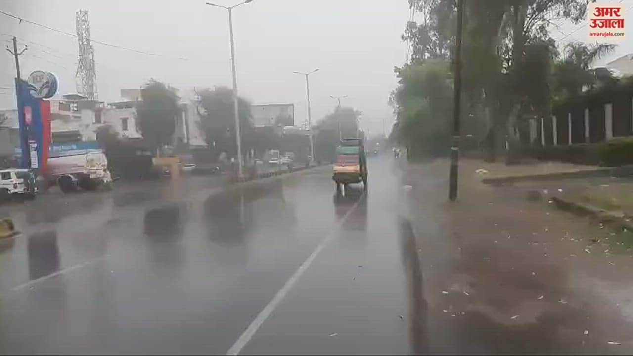 VIDEO : Heavy rain in Moradabad division, relief from scorching heat.. election campaign also affected