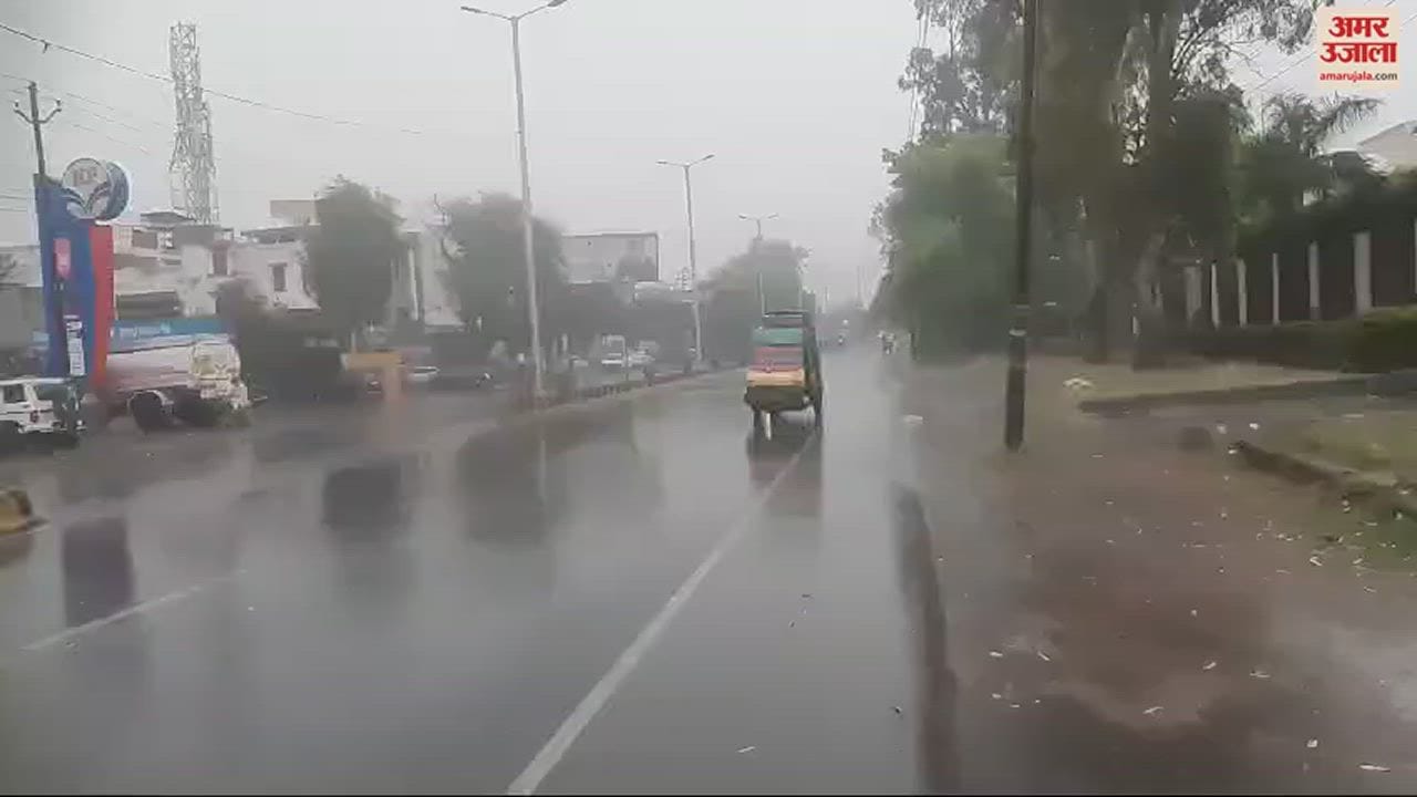 VIDEO : Heavy rain in Moradabad division, relief from scorching heat.. election campaign also affected