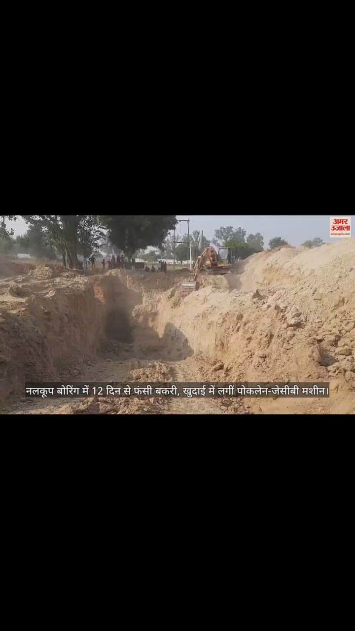 VIDEO : नलकूप बोरिंग में 12 दिन से फंसी बकरी, खुदाई में लगीं पोकलेन-जेसीबी मशीन