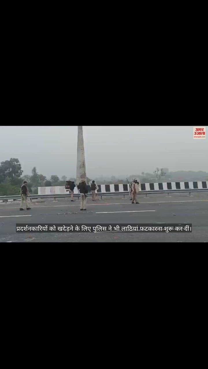 VIDEO : मैनपुरी में ट्रक ड्राइवरों ने किया पुलिस पर पथराव, वीडियो आया सामने