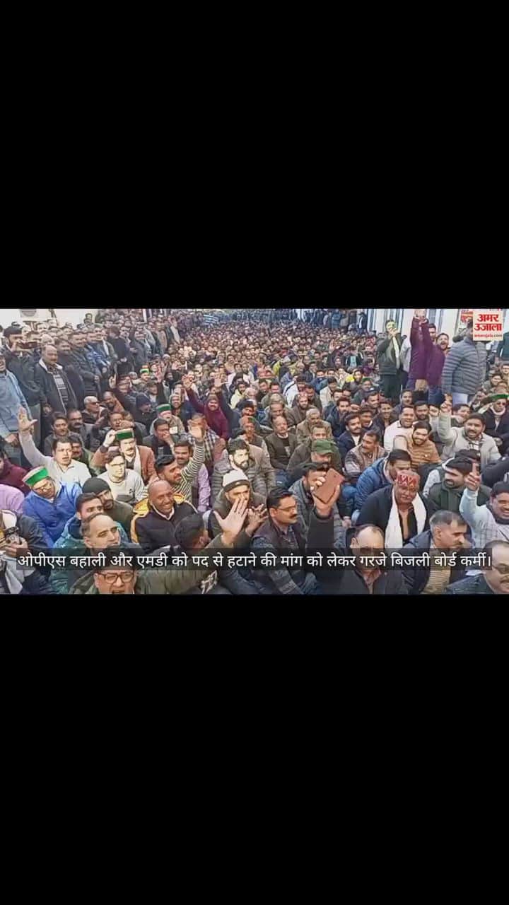 VIDEO : Electricity board  employees roared demanding reinstatement of OPS and removal of MD from the post.