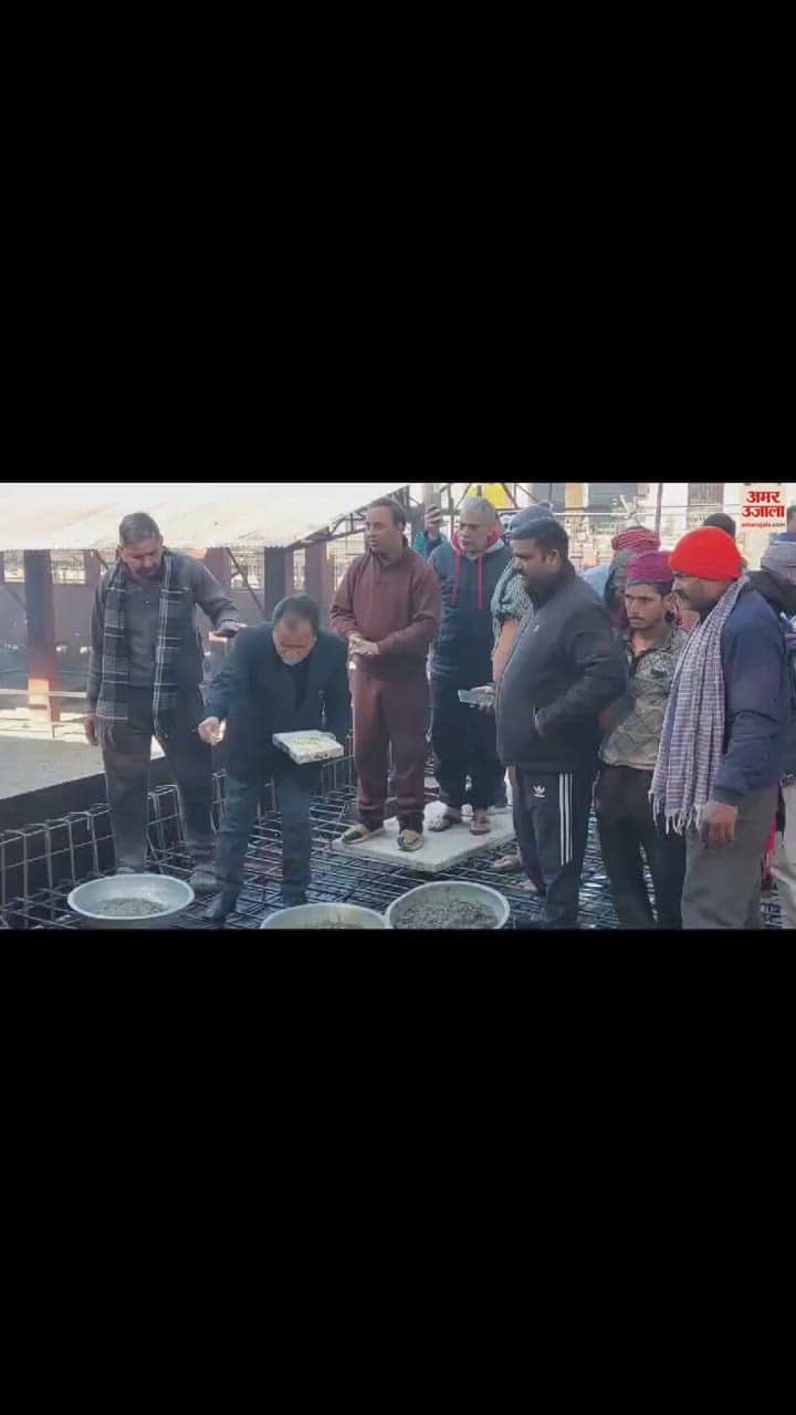 VIDEO : work of laying lantern started on the under construction bridge near Devika