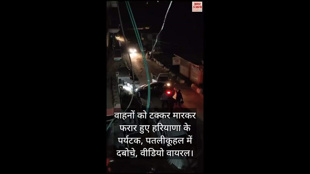 VIDEO : Tourists of Haryana escaped after hitting the vehicles, got caught in the thin water, video went viral