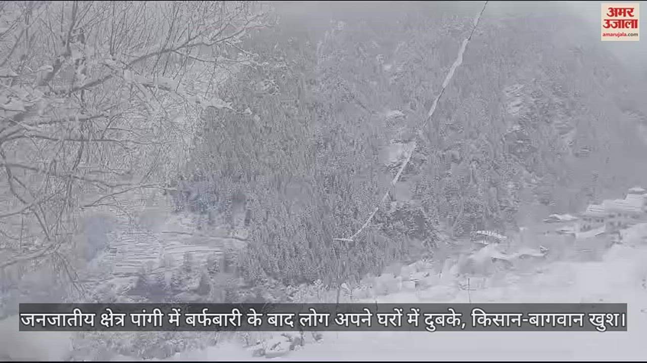 VIDEO : People hiding in their homes after snowfall in tribal area Pangi