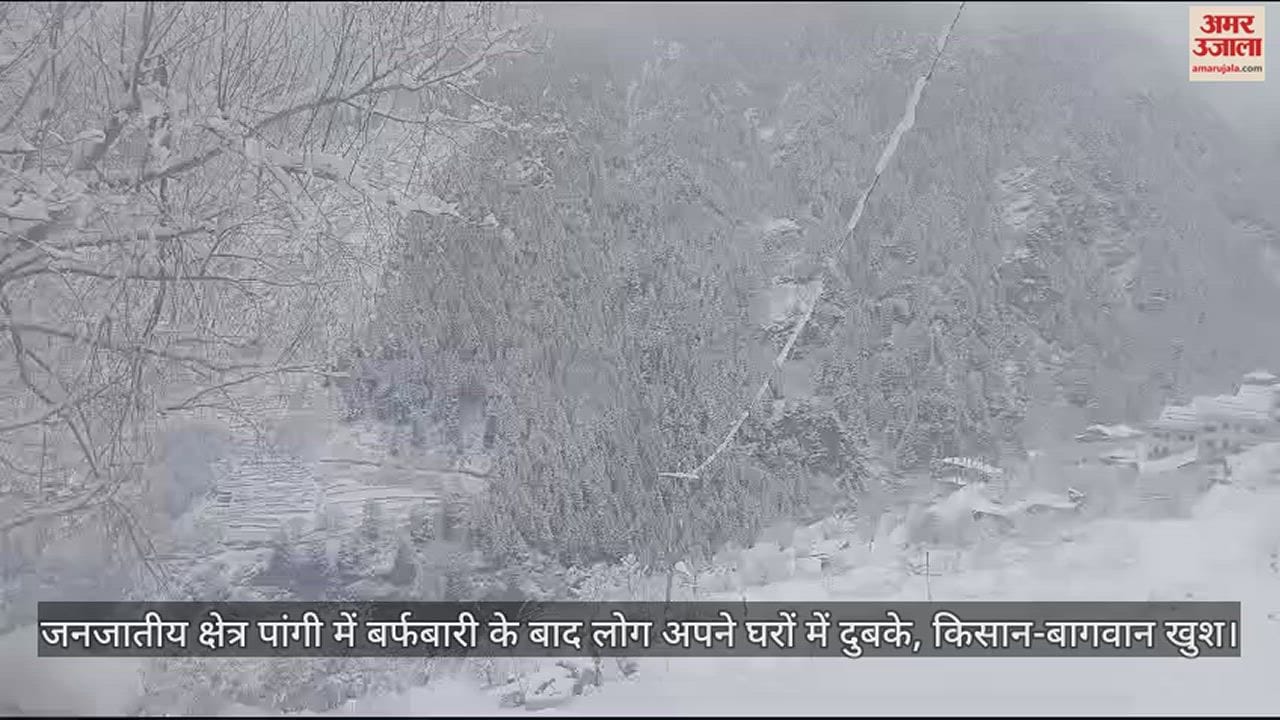 VIDEO : People hiding in their homes after snowfall in tribal area Pangi