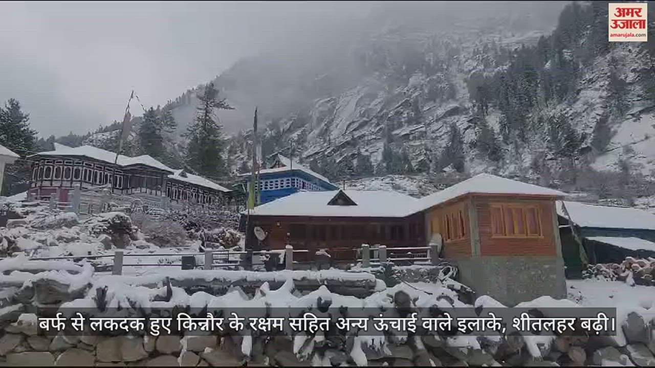 VIDEO : High altitude areas of Kinnaur covered with snow, cold wave increased