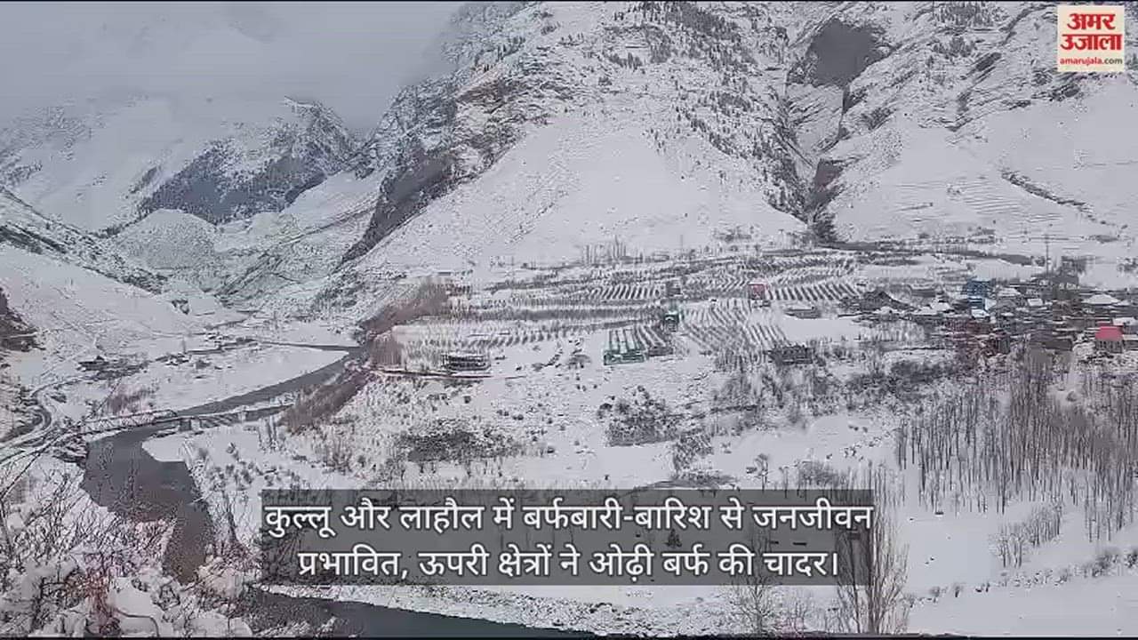 VIDEO : Snowfall in Kullu and Lahaul - Rain affected life, upper areas covered with snow cover