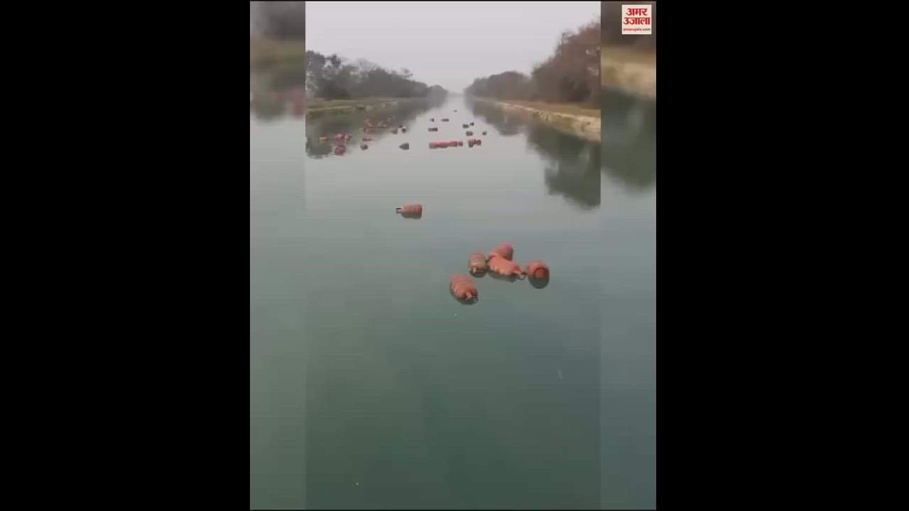 VIDEO : पंजाब में सिलिंडरों से भरी गाड़ी भाखड़ा नहर में गिरी, चालक व सिलिंडर नहर में बहे