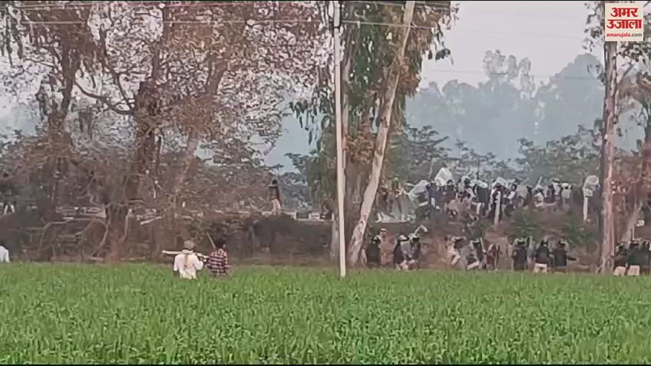 VIDEO : जींद में किसानों और पुलिस के बीच टकराव, पुलिस ने भांजी लाठियां, किसानों ने पत्थरबाजी भी की