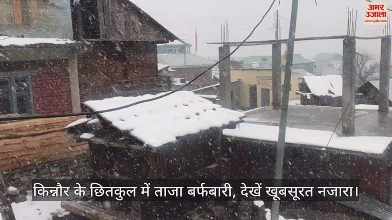 VIDEO : Fresh snowfall in Chitkul of Kinnaur, see beautiful view