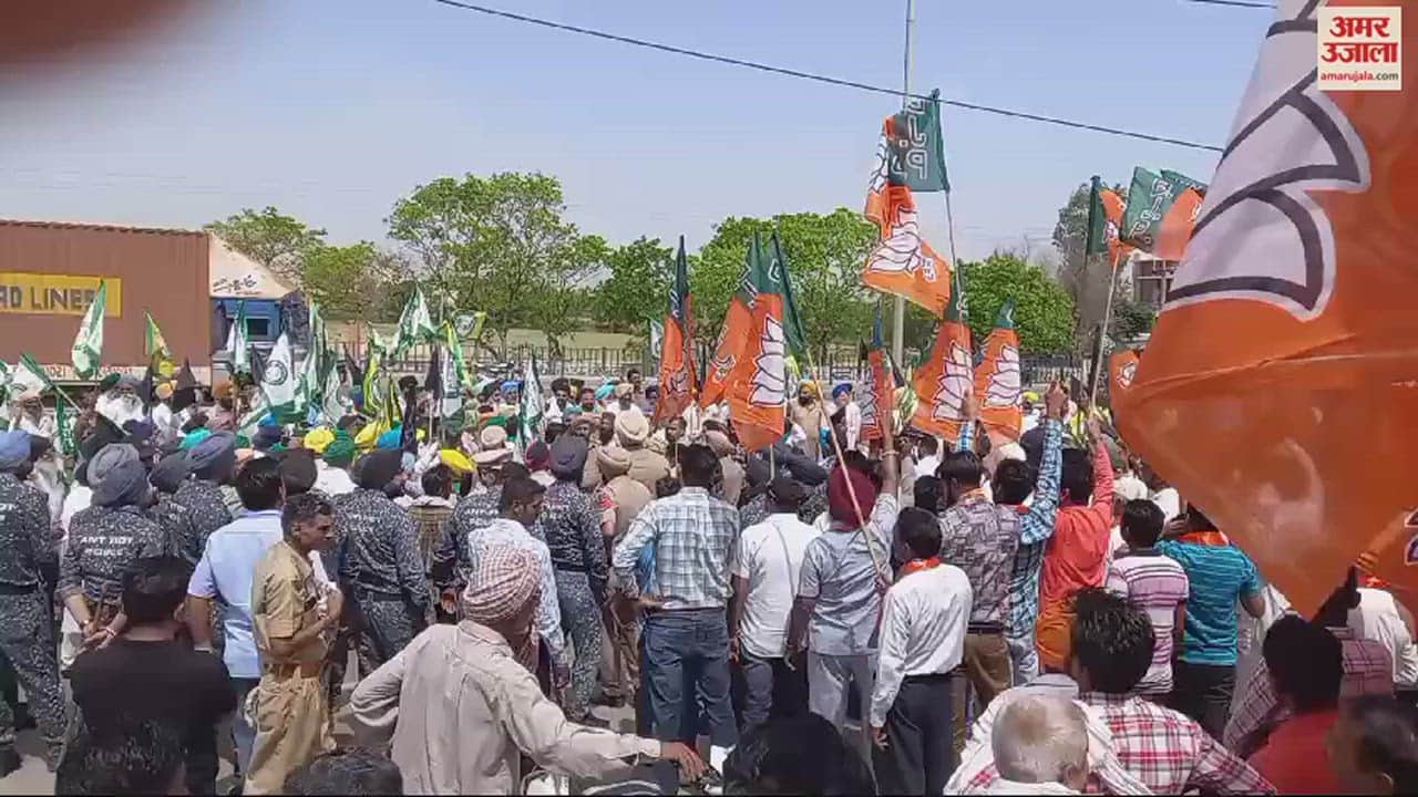 VIDEO : Farmers protest in Lalru