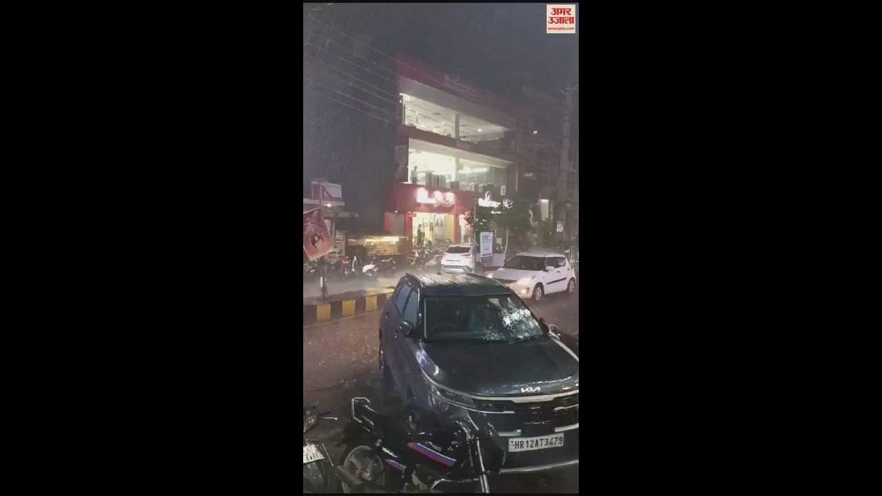 VIDEO : हरियाणा में अचानक बदला मौसम का मिजाज, अंधड़ से उखड़े पेड़ कार चालक पर गिरे, लगा जाम, गिरे ओले