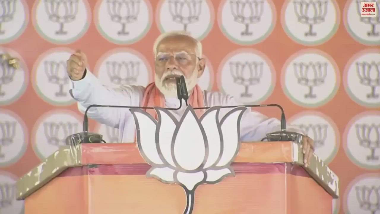 VIDEO : Little supporters arrived the public meeting dressed Modi and Yogi PM praised