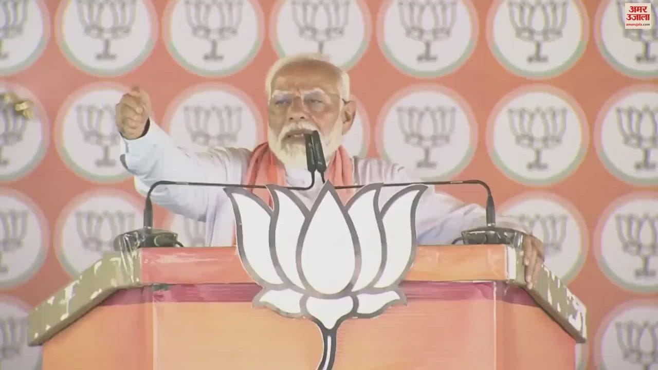 VIDEO : Little supporters arrived the public meeting dressed Modi and Yogi PM praised