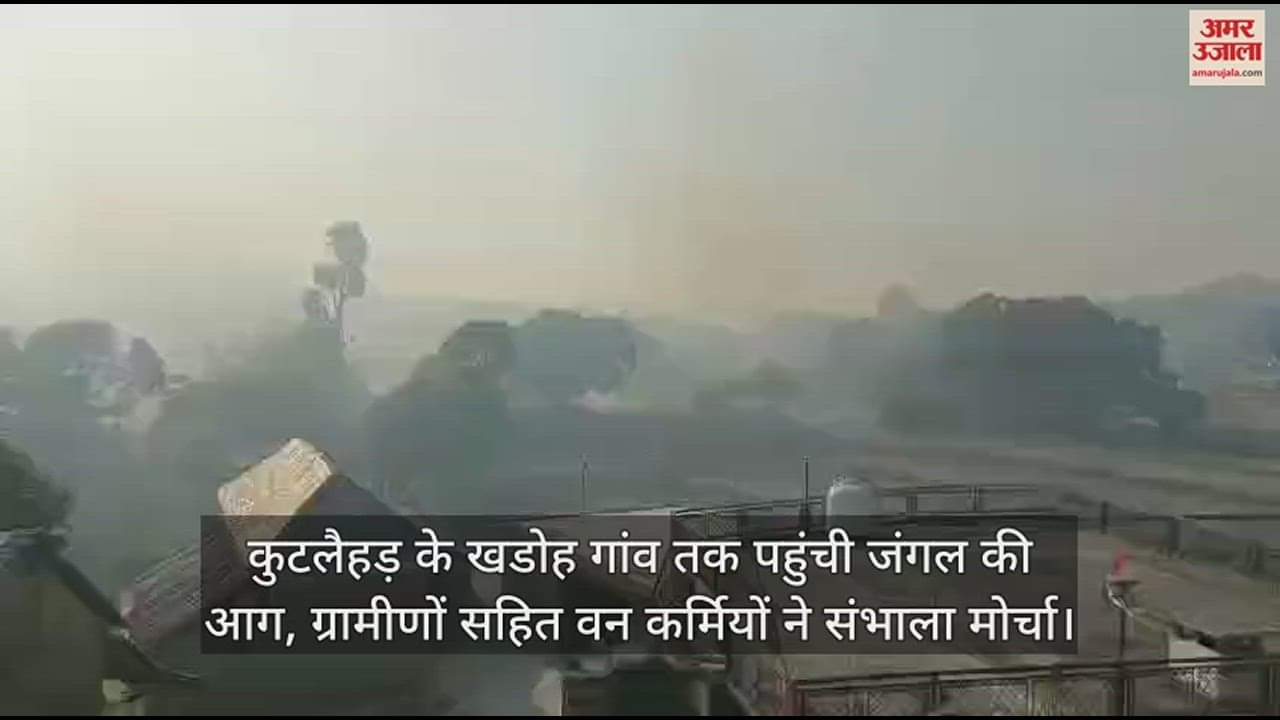 VIDEO : Forest fire reached Khadoh village of Kutlahar, forest personnel along with villagers took charge