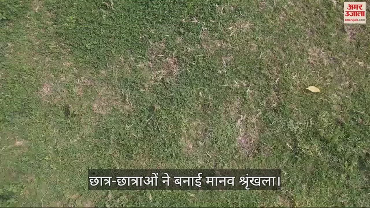 VIDEO : Lok Sabha Election 1200 Students Formed Human Chain To Aware People To Vote