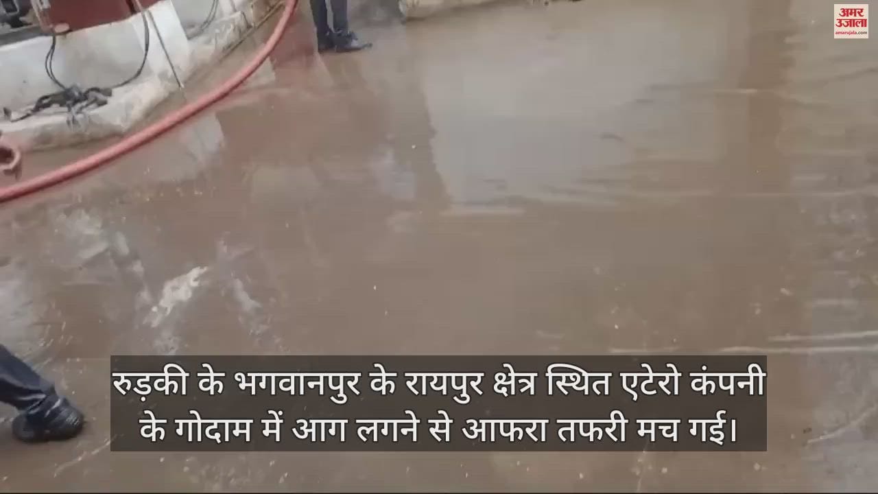 VIDEO : Fire broke out in company warehouse in Bhagwanpur employees Panic