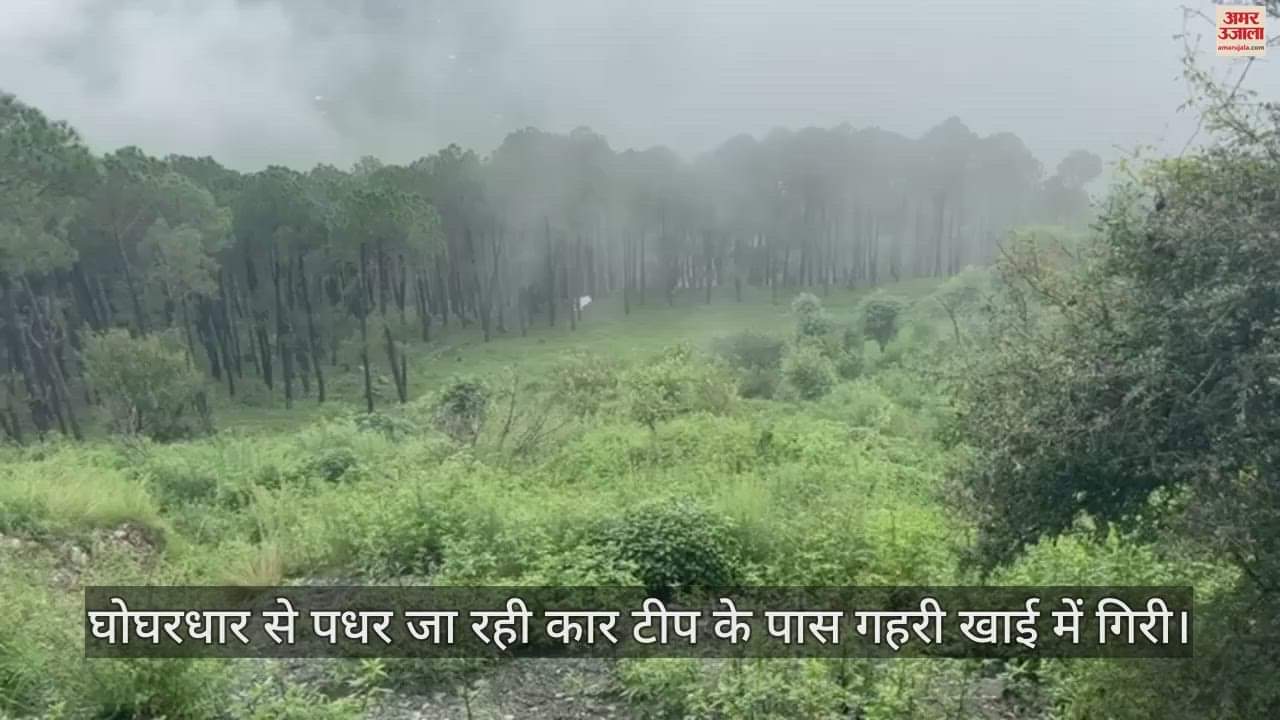 VIDEO : car fell into a deep ditch near Teep in mandi