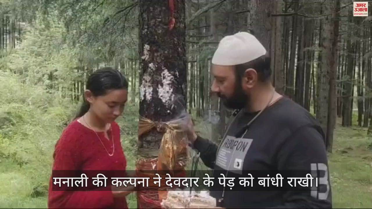 VIDEO : Manali's Kalpana tied a Rakhi to a deodar tree