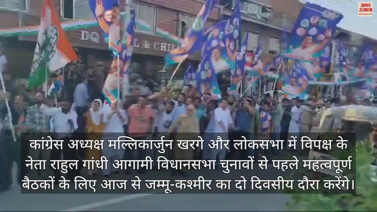 VIDEO : दो दिवसीय दौरे के लिए श्रीनगर पहुंचे राहुल गांधी, समर्थकों की उमड़ी भीड़