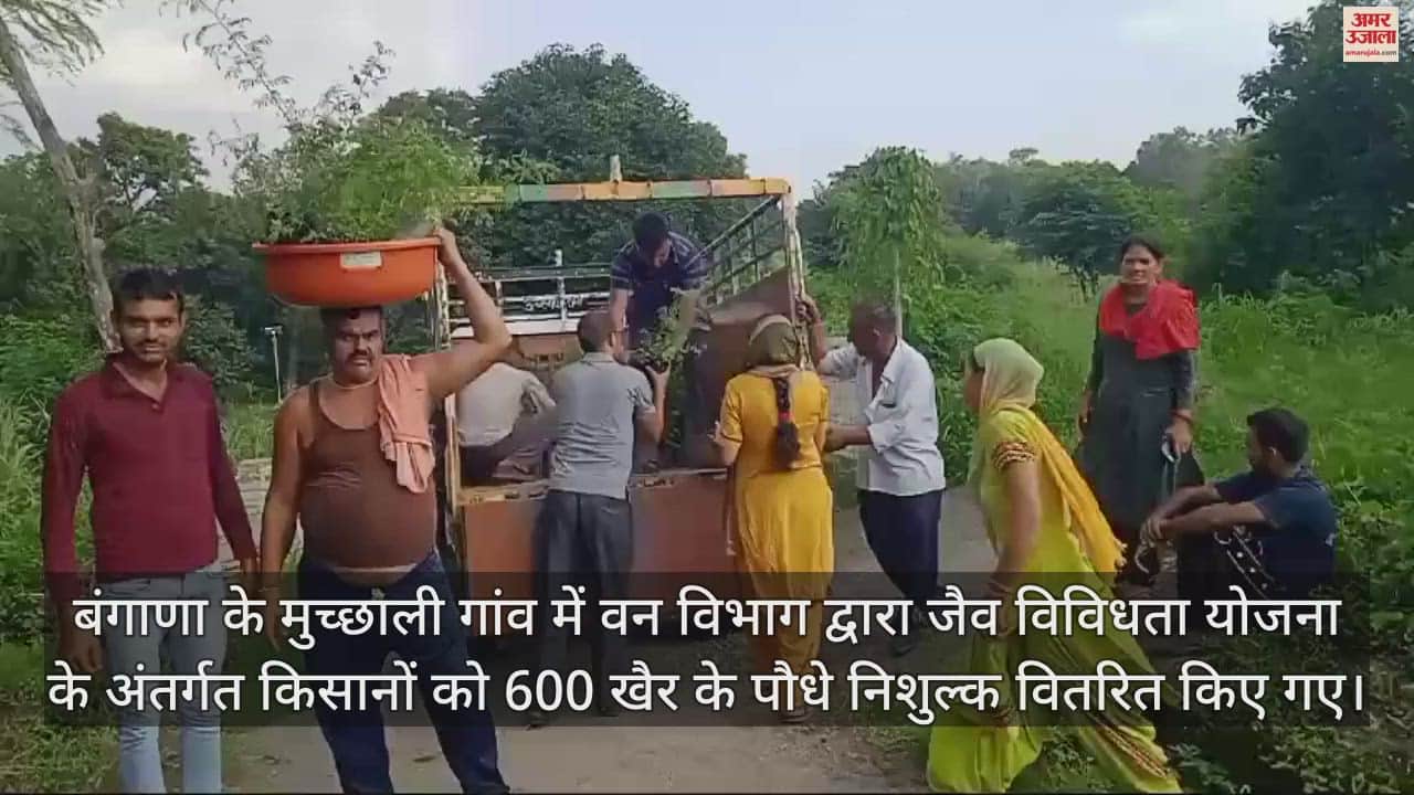 VIDEO : Khair plants were distributed free of cost to the farmers in Muchhali village of Bangana