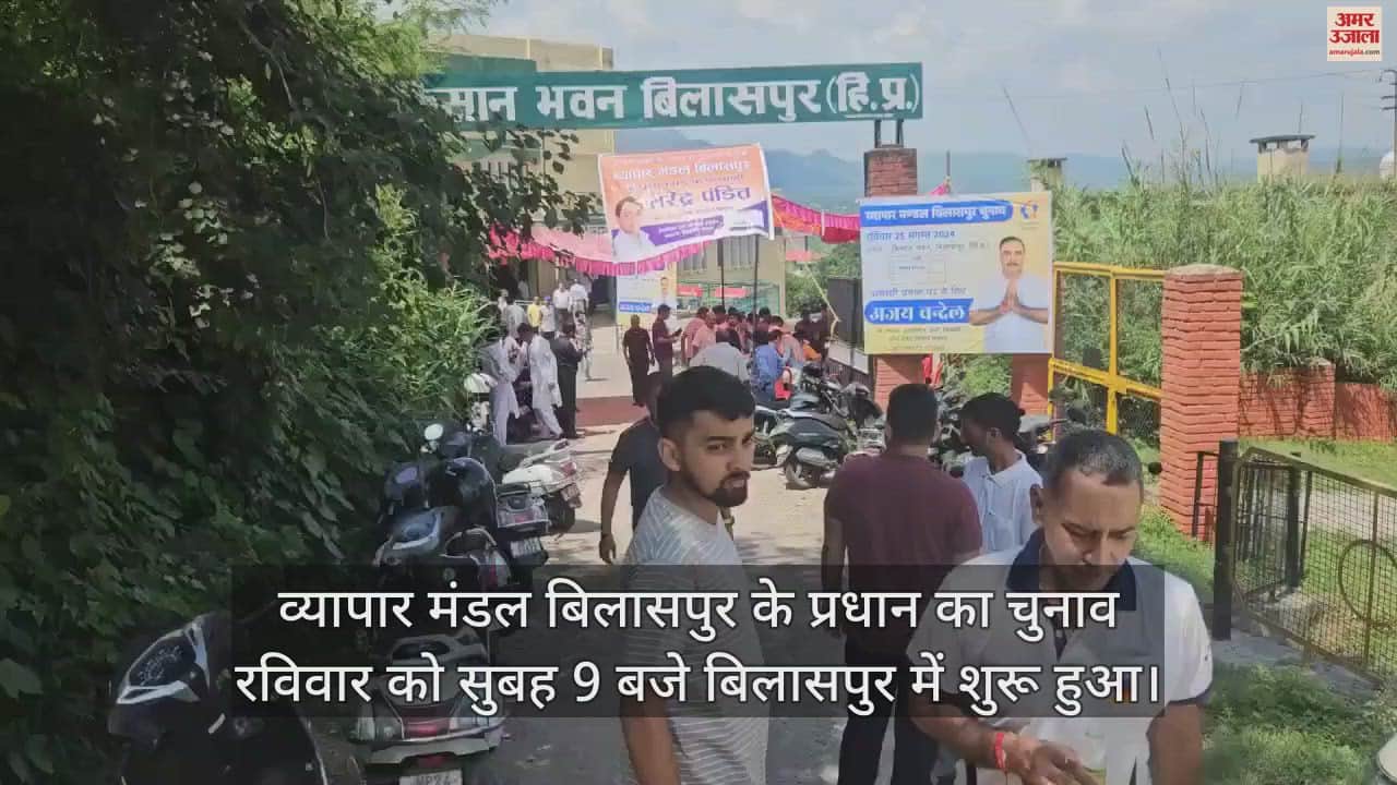 VIDEO : Voting is being done for the post of President of Vyapar Mandal Bilaspur