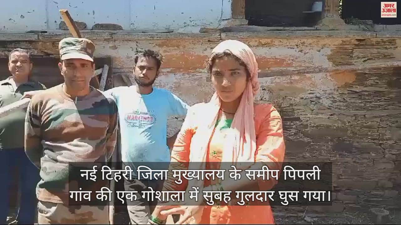 VIDEO : Uttarakhand News Leopard in cowshed in tehri people locked door